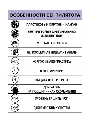 Вентилятор накладной WAVE D120 обр.клапан Gray ERA